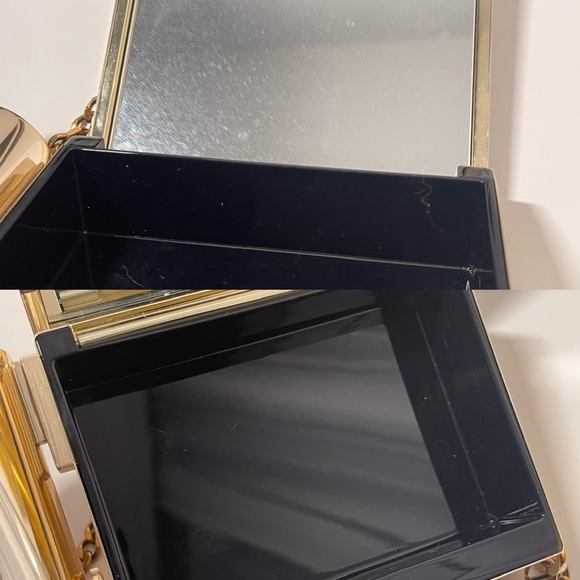 DIOR ROUGE Gold Minaudiere Pouch Clutch Handbag LIMITED EDITION 2021 Christmas - Picture 14 of 16